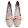 Mocasín Grabado Taupe