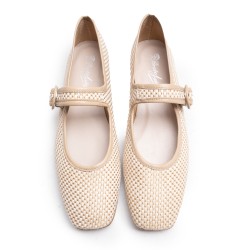 Mary Jane Natural Raffia