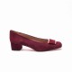 Burbundy Suede Heel Shoes