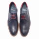 Blue Leather Derby Shoes