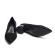 Decorated heel Black Suede Heel Shoes