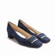 Blue Suede Heel Shoes