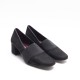 Black Suede Elastic Shoe