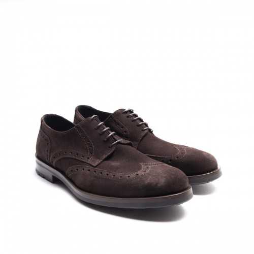 Brown Suede Derby Shoes