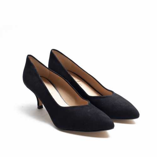 Black Suede Heel Shoes