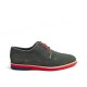 Green Suede Lace-up Shoes