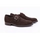 Suede Coffee Monk Shoe