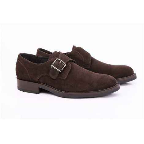 Suede Coffee Monk Shoe